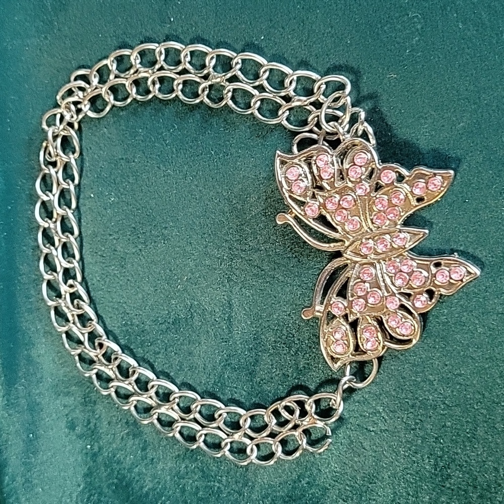 90's Pink Butterfly choker